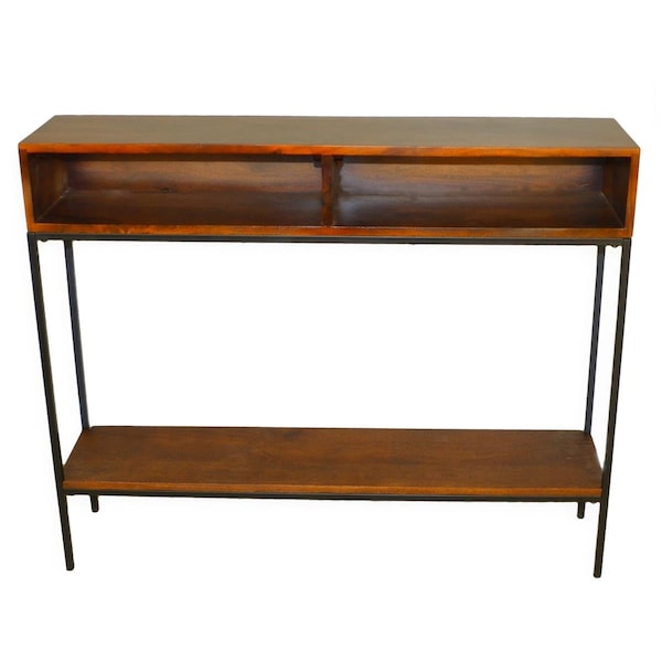 Guest Room Edvin Console, Chestnut & Black - 9.5 x 42 x 34 in. GU2549233 - main